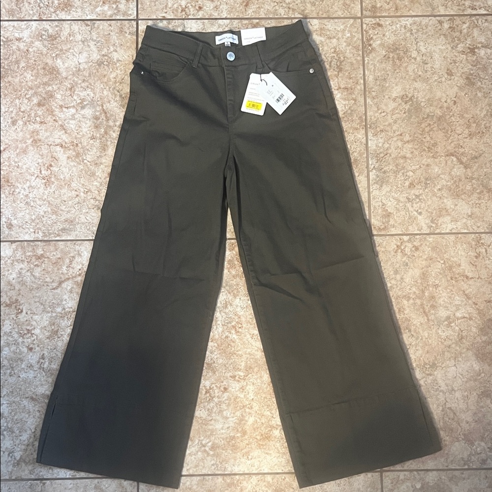 Women’s Olive Green Wide-Leg Pants